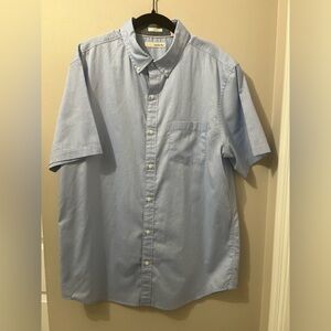 Hawker Rye Shirt Mens XL Tall Slim Fit  Light Blue Button Down Short Sleeve